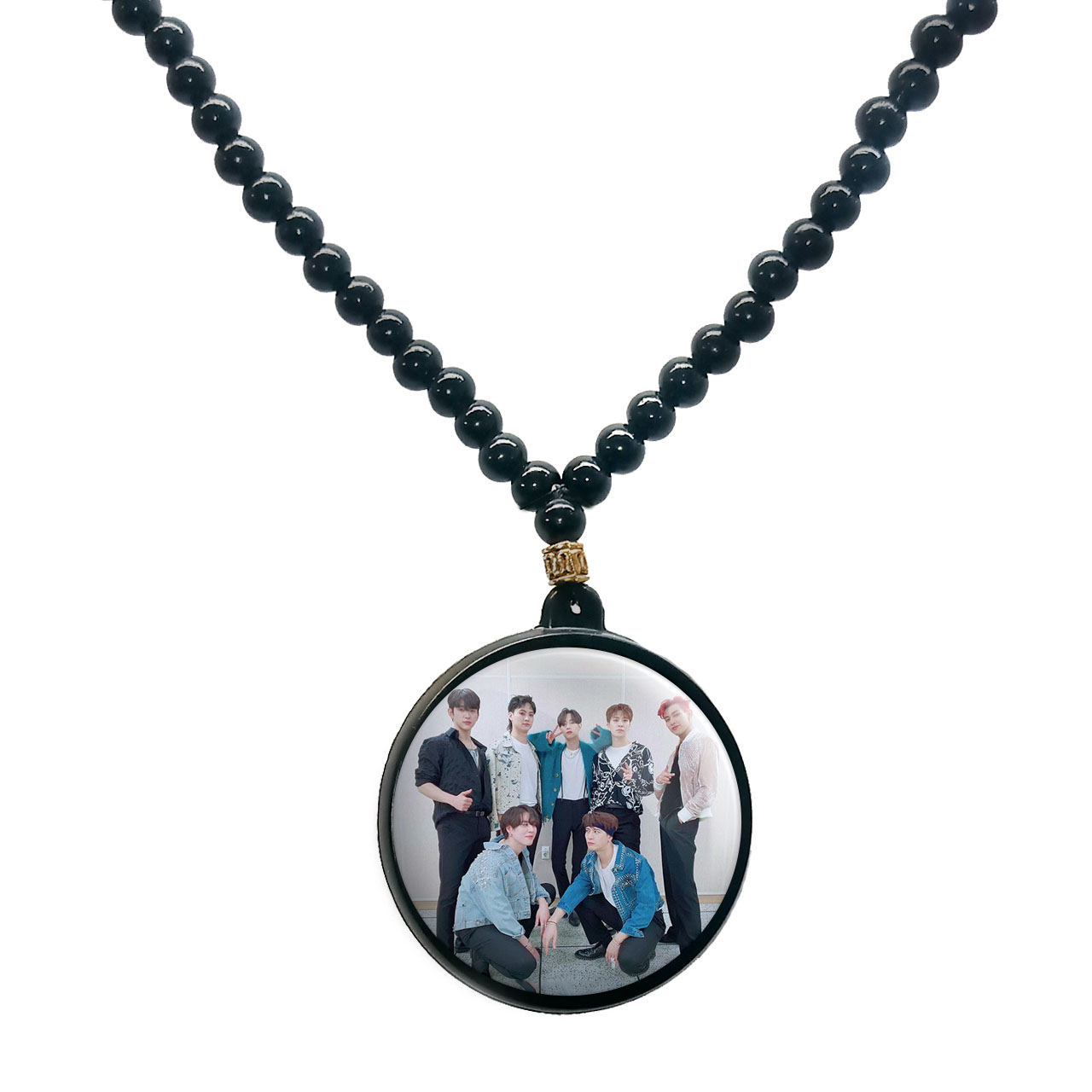 گردنبند پرمانه طرح GOT7 کد pmd.19125 مدل دو طرفه