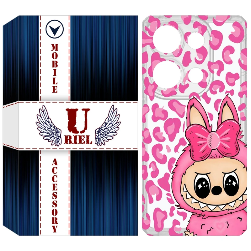 کاور یوریل مدل Clear کد 107 طرح لبوبو Labubu مناسب برای گوشی موبایل شیائومی Redmi Note 14S / Note 13 Pro 4G / Poco M6 Pro 4G