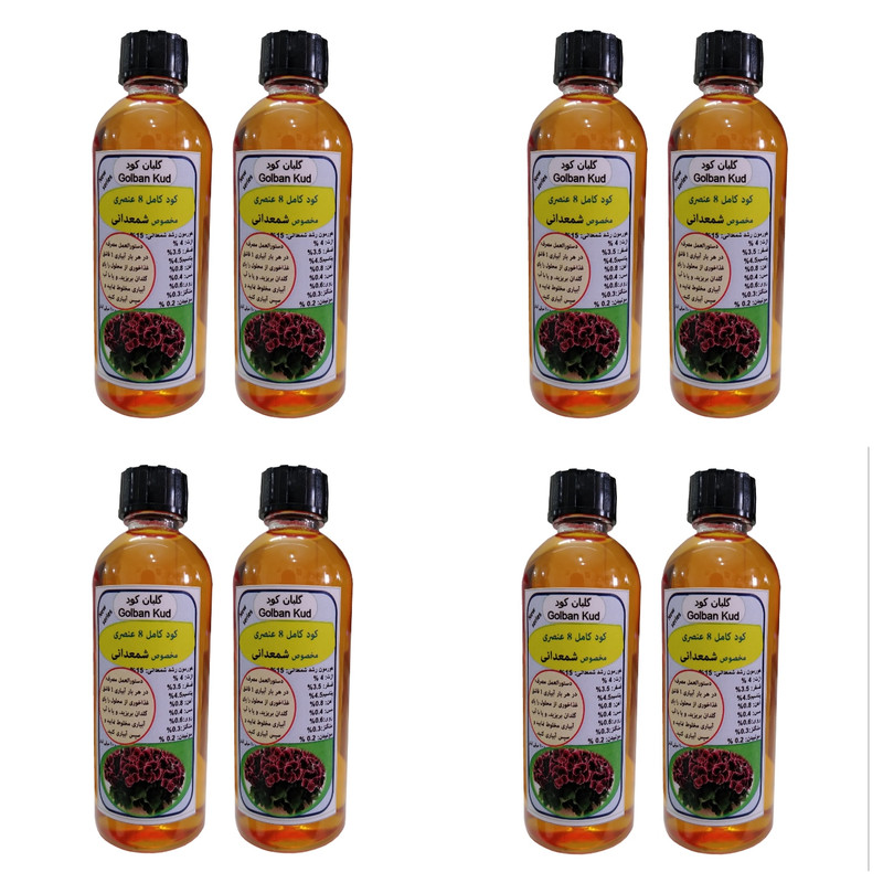 کود مایع مولتی شمعدانی کد  Pak حجم 120 میلی لیتر بسته 8 عددی