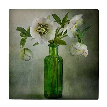  کاشی کارنیلا طرح گلدان گل شیشه ای کد wkk682