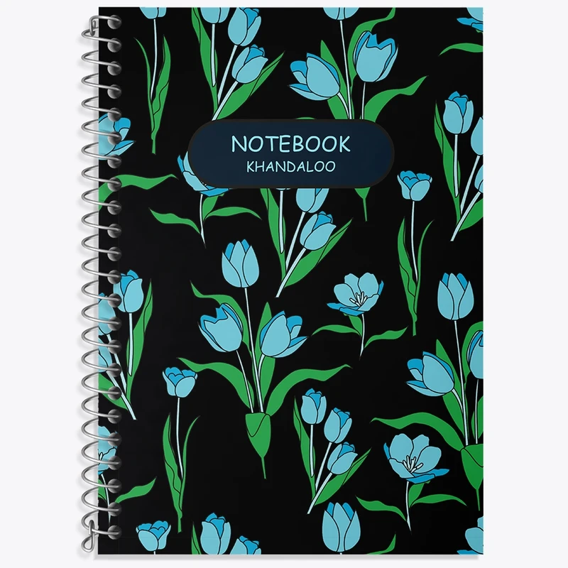 دفتر زبان 50 برگ خندالو مدل دو خط طرح گل گلی کد N465