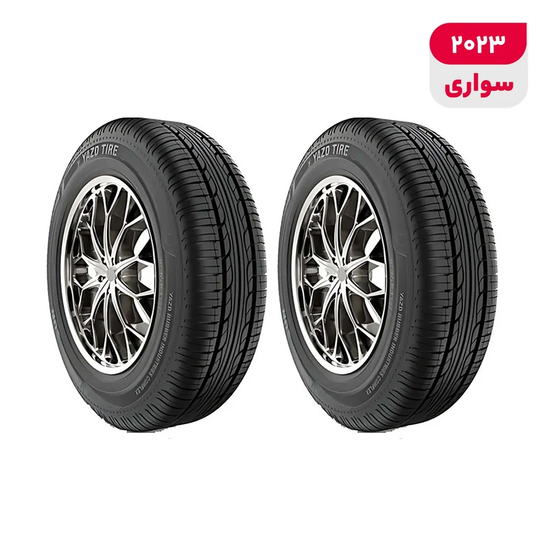 عکس شماره 3 : لاستیک خودرو یزد تایر مدل sun سایز 13-65-165 تولید سال 2023-2 حلقه