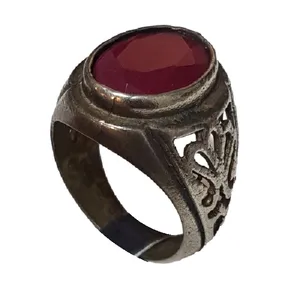 انگشتر نقره مردانه مدل یاقوت سریلانکا YS219