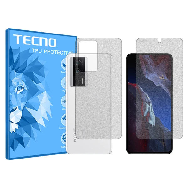 محافظ صفحه نمایش مات تکنو مدل HyMTT مناسب برای گوشی موبایل شیائومی Poco F5 Pro به همراه محافظ پشت گوشی