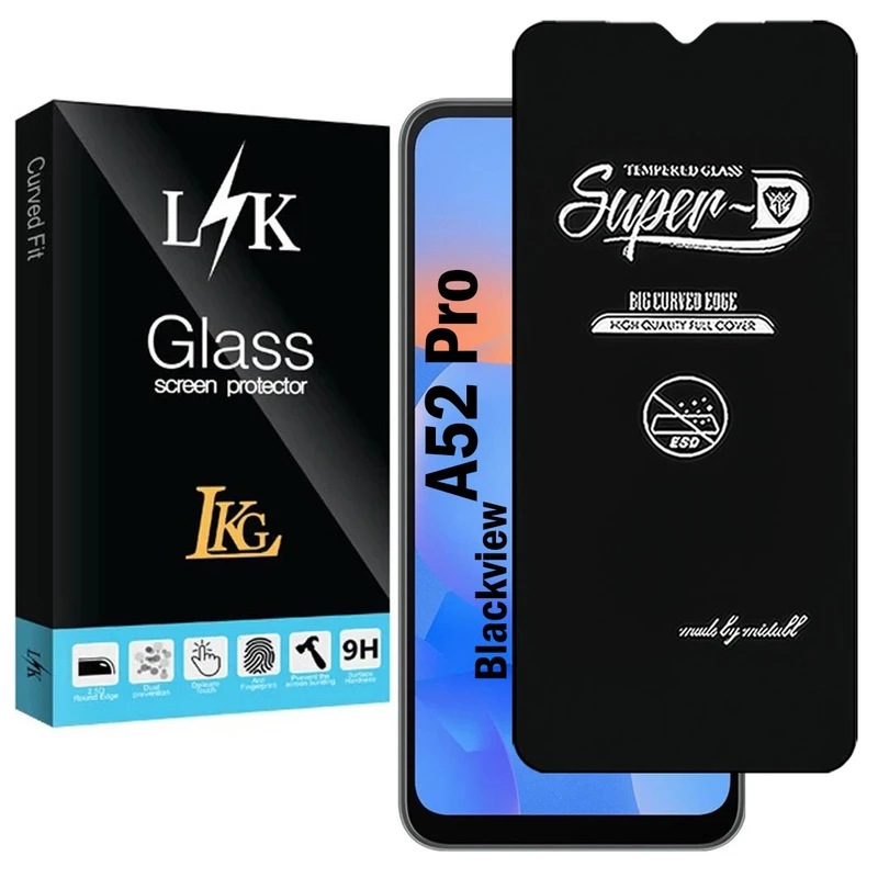 محافظ صفحه نمایش شیشه ای ال کا جی مدل SupD-Lk مناسب برای گوشی موبایل بلک ویو A52 Pro