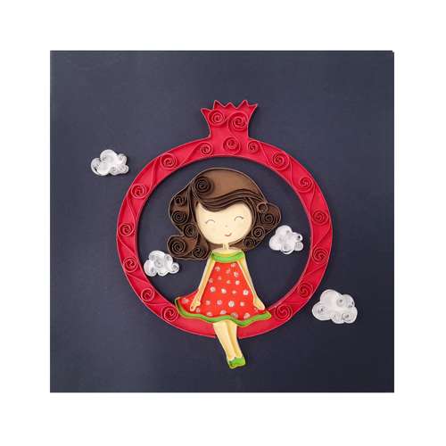 تابلو ملیله کاغذی مدل Nice girl