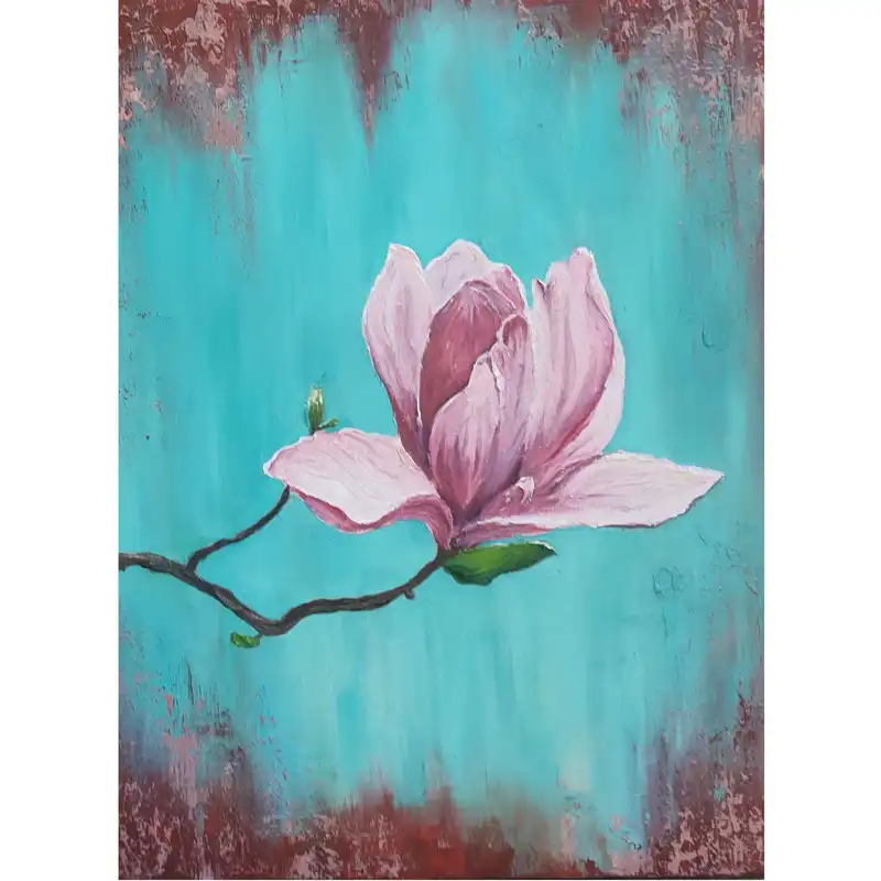 تابلو نقاشی رنگ روغن برجسته مدل گل کد 01