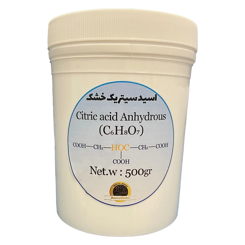 پودر اسید سیتریک خشک مدل C6H8O7 کد 155 وزن 500 گرم