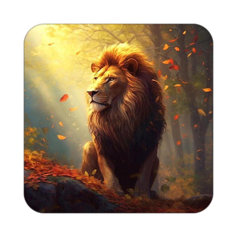 زیر لیوانی کاکتی طرح شیر مدل mp24447