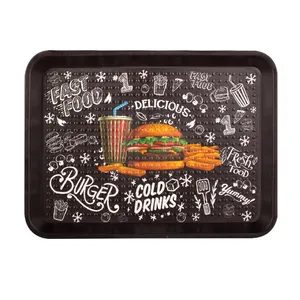 سینی بدون دسته مهروز طرح burger سایز 20*26 سانتی متر