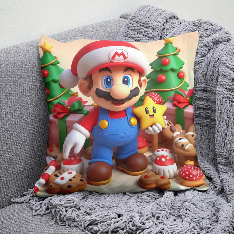 کوسن پاد آفرین مدل ماریو طرح قارچ خور B884