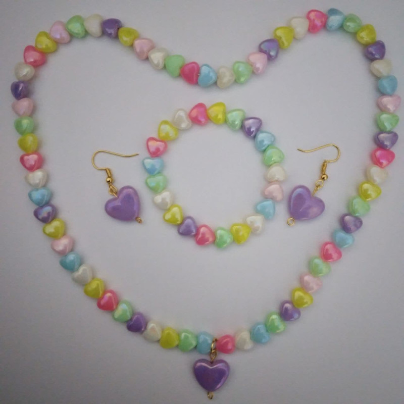 نیم ست دخترانه مدل قلب شاین کد m0269