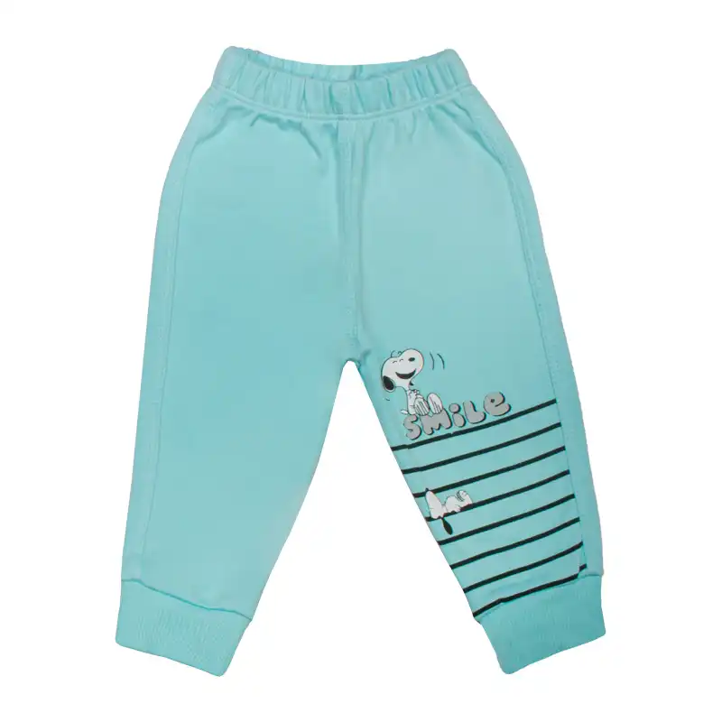 ست سویشرت و شلوار نوزادی آدمک مدل  اسنوپی کد 110029 رنگ فیروزه ای