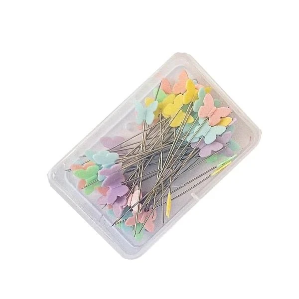 سوزن ته گرد مدل فانتزی طرح پروانه بسته 50 عددی