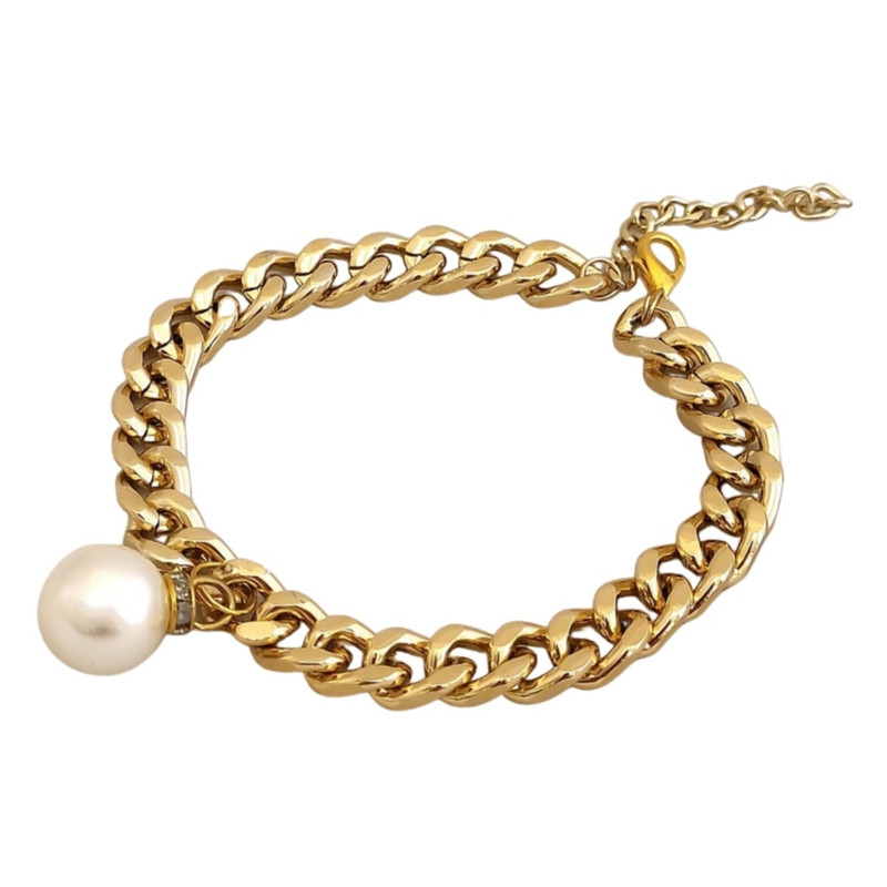 پابند زنانه مدل زنجیر و مروارید کد AP08