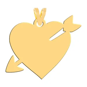 آویز گردنبند طلا 18 عیار زنانه فرشته مدل قلب WNL-000378