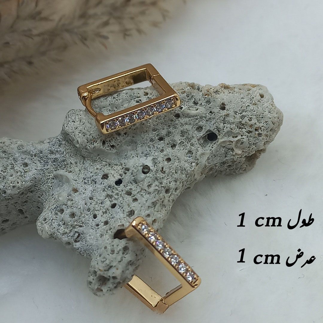 گوشواره زنانه ژوپینگ مدل مربعی NN 018 -  - 3