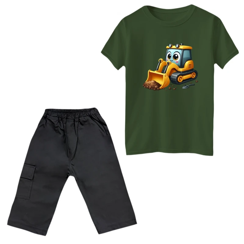 ست تی‌شرت و شلوارک پسرانه مدل لودر