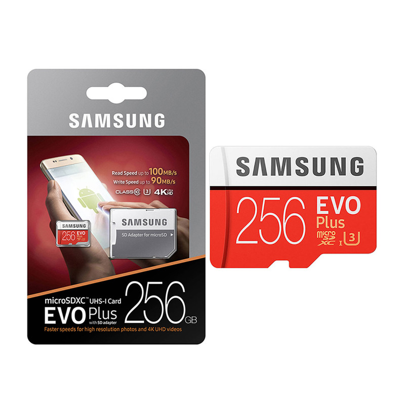 کارت حافظه microSDXC مدل Evo کلاس 10 استاندارد UHS-I U3 سرعت 100MBps ظرفیت 256 گیگابایت به همراه آداپتور SD