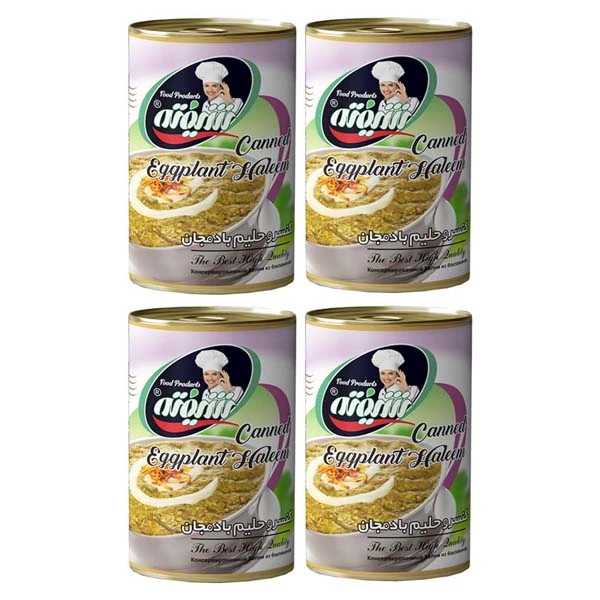 کنسرو حلیم بادمجان شیفته - 370 گرم بسته 4 عددی