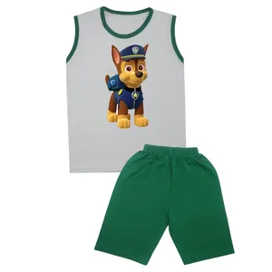 ست تاپ و شلوارک بچگانه مدل سگ نگهبان کد STb4126