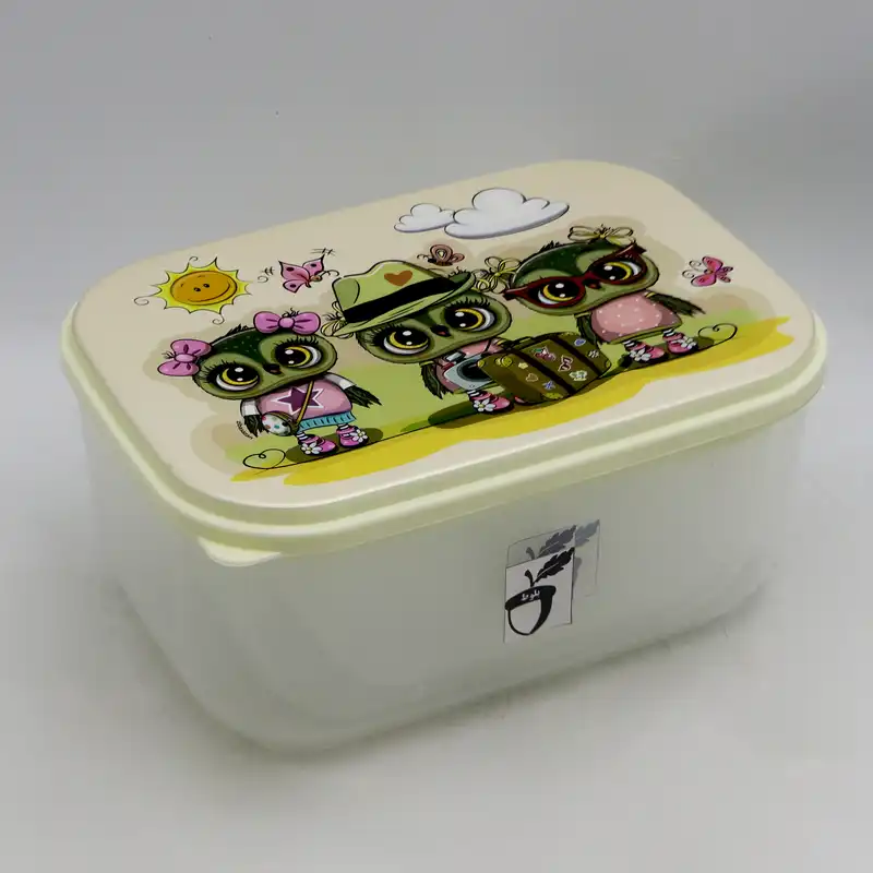 ظرف نگهدارنده مدل بلوط طرح جغد گردشگر کد YP-MOSTATIL-03 مجموعه 3 عددی