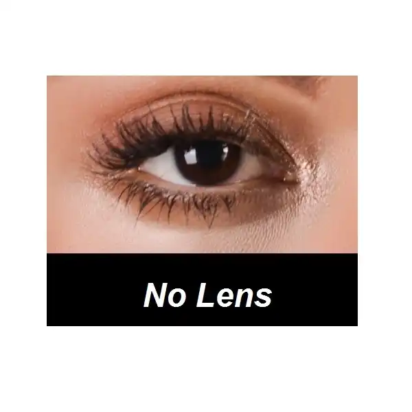 لنز چشم فلش مدل الیکسور رنگ عسلی روشن دور مشکی