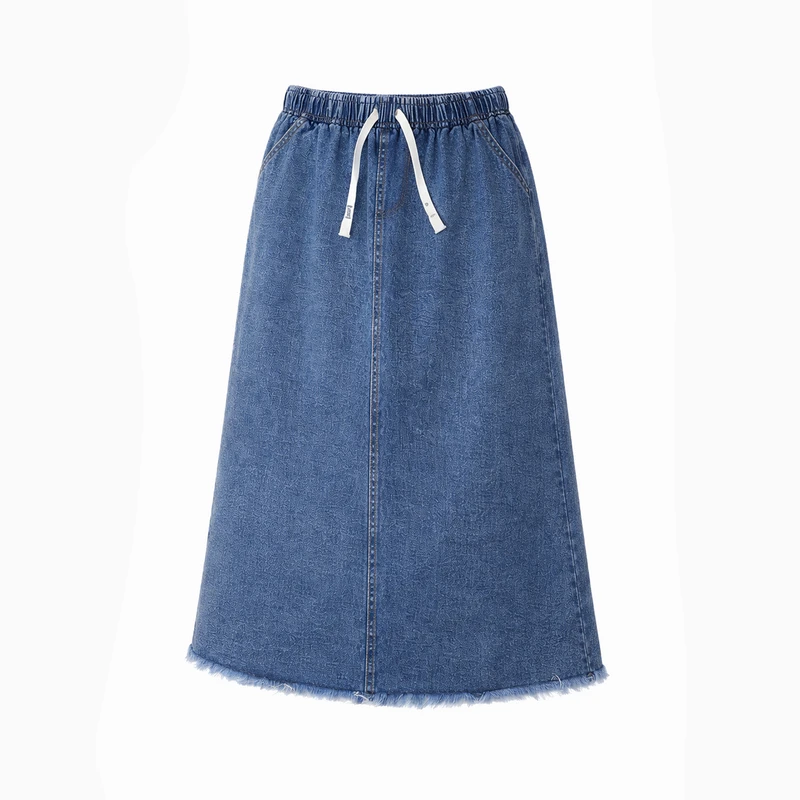 دامن راسته زنانه مدل کمر کشی F3848