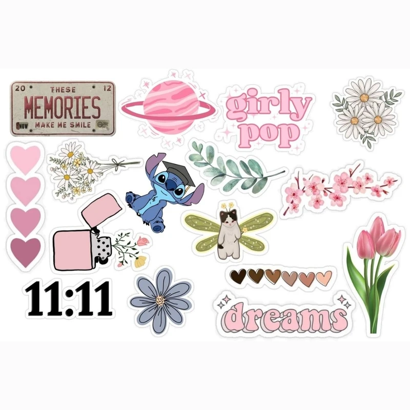 استیکر مدل different types مجموعه 16 عددی