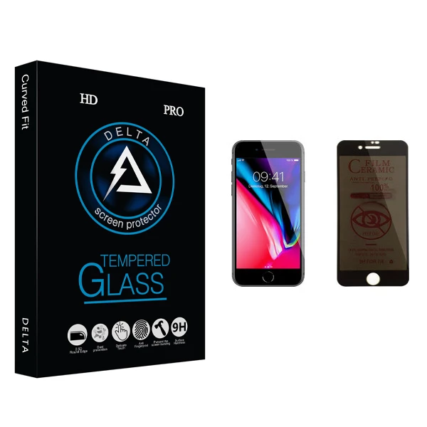 محافظ صفحه نمایش حریم شخصی دلتا مدل Fit مناسب برای گوشی موبایل اپل iPhone 8