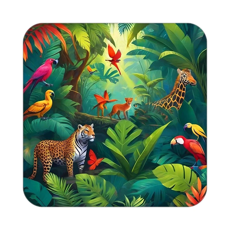 زیر لیوانی کاکتی طرح حیوانات رنگی مدل mp26472