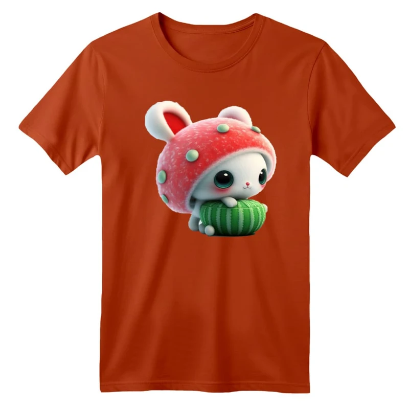 تی شرت آستین کوتاه بچگانه مدل خرگوش یلدایی کد 1