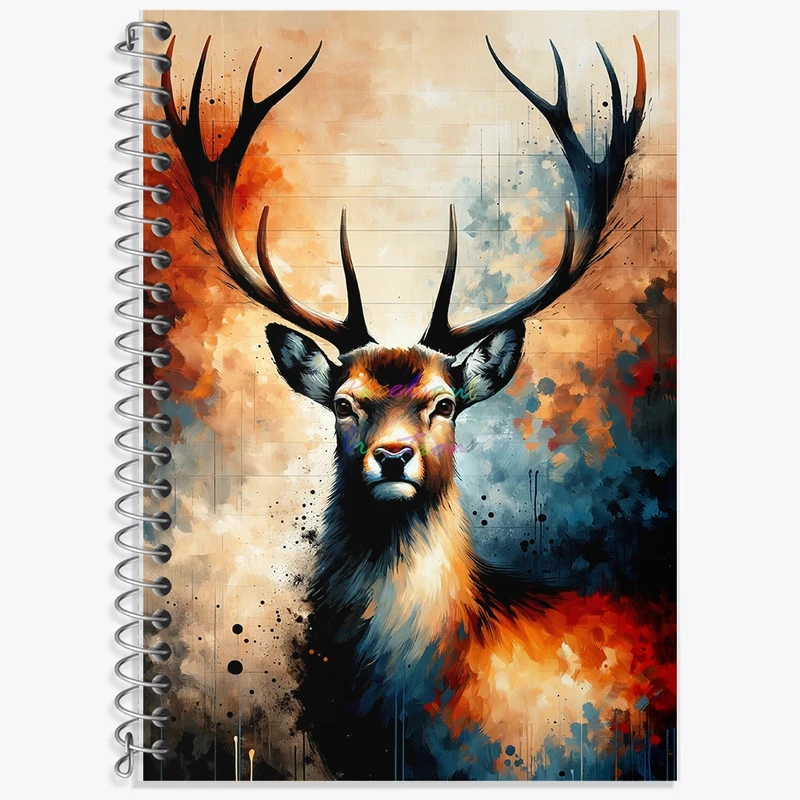 دفتر زبان 50 برگ خندالو مدل دو خط طرح گوزن کد F1212