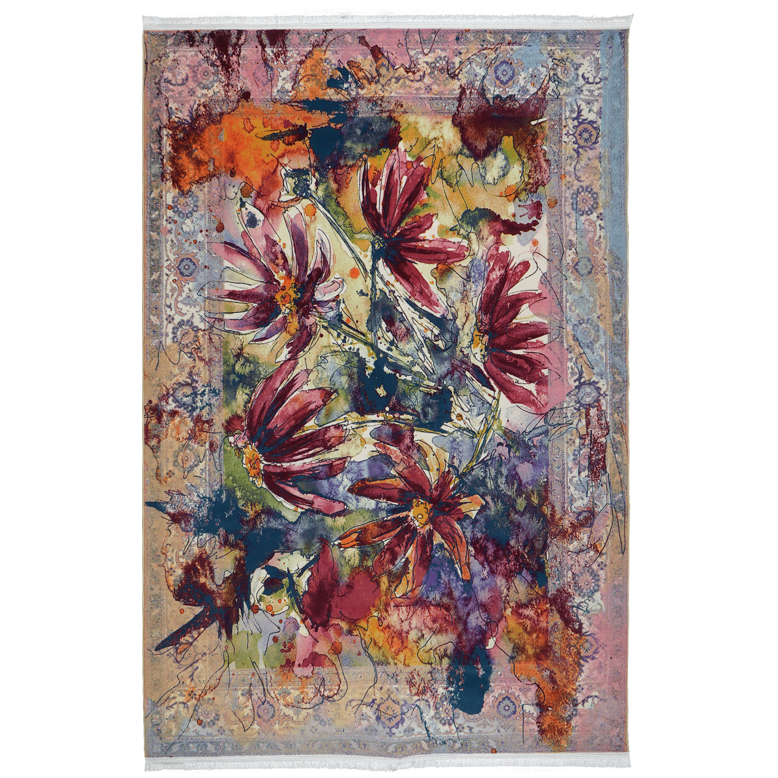 فرش ماشینی محتشم طرح کهنه نما کد 101429