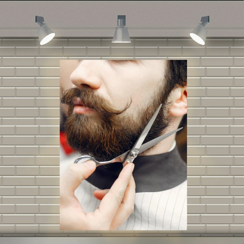 تابلو بوم طرح آرایشگاه مردانه مدل  SDB1713