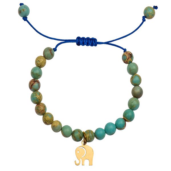 دستبند طلا 18 عیار دخترانه کرابو طرح فیل مدل Krd1032 -  - 2