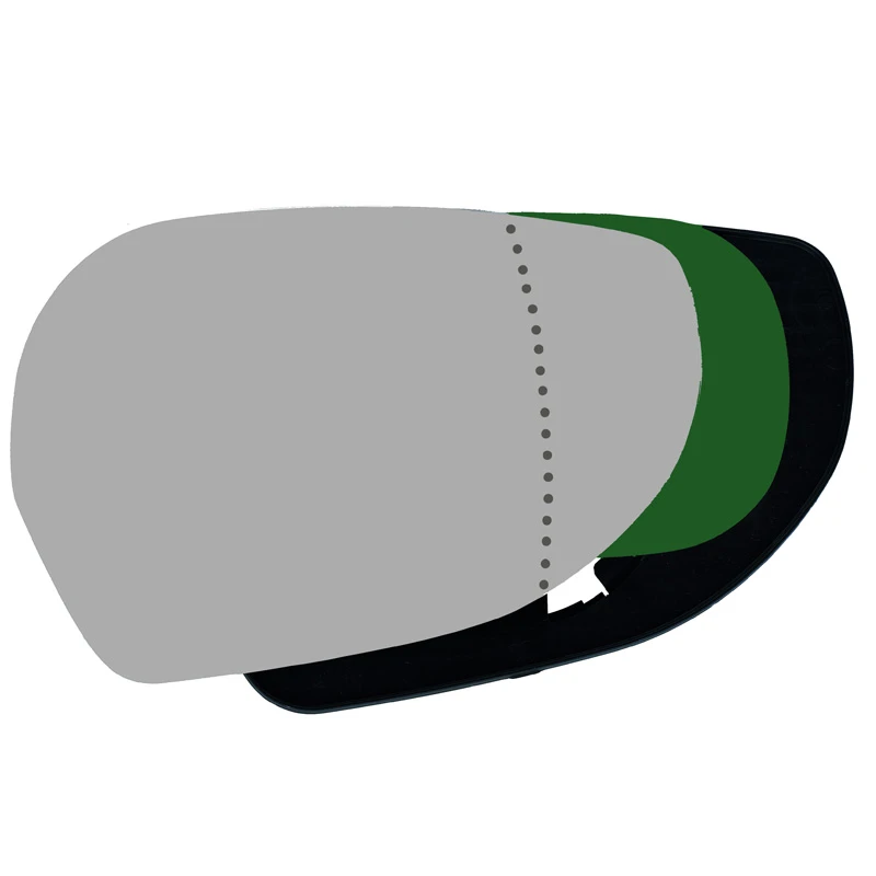 شیشه آینه جانبی راست خودرو کالانیکس مدل SHIS-R-10943 مناسب برای ساینا به همراه قاب و چسب