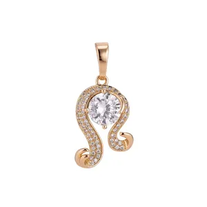 آویز گردنبند طلا 18 عیار زنانه قیراط طرح بته جقه کد GH2594