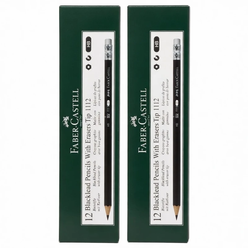 مداد مشکی با درجه سختی HB فابرکاستل کد 1112 بسته 24 عددی