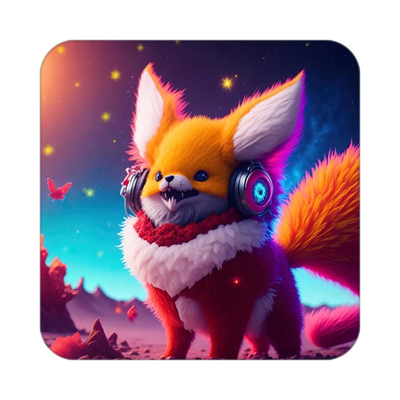 زیر لیوانی کاکتی طرح حیوانات رنگی مدل mp26619