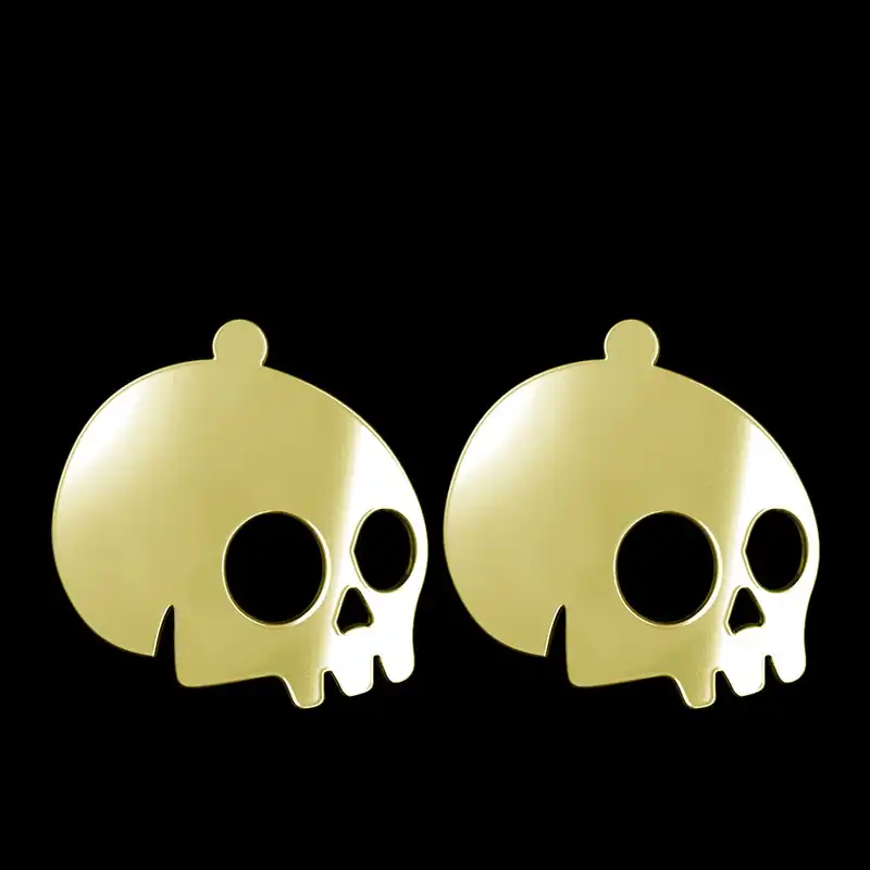 گوشواره طلا 18 عیار زنانه مدوپد مدل جمجمه کد GA1-15641