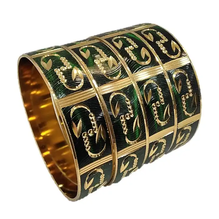 النگو زنانه مدل هندی کد glsr-22800 مجموعه 4 عددی