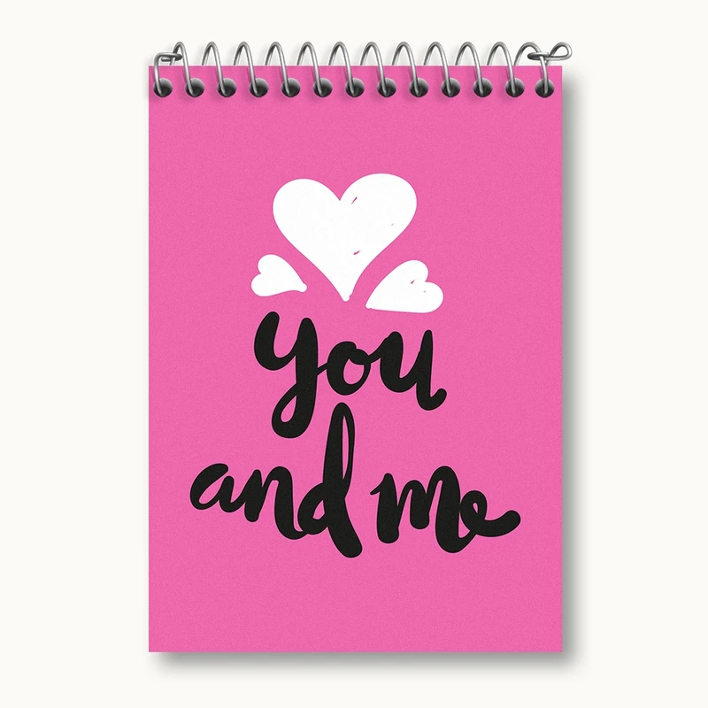 دفتر یادداشت 50 برگ خندالو مدل You And Me کد N277