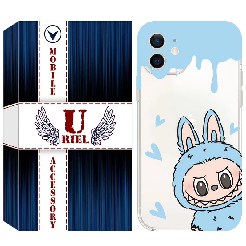 کاور یوریل قاب مدل Clear کد 131 طرح لبوبو مناسب برای گوشی موبایل اپل iPhone 12