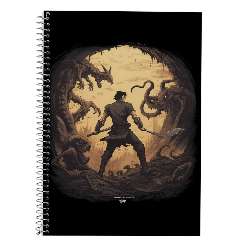 دفتر زبان 50 برگ مدوپد مدل سه خط طرح Attack on Titan کد DF10381
