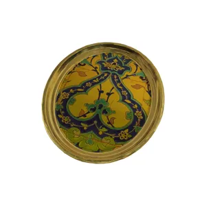 سینی برنجی مدل گل بوته VT-012