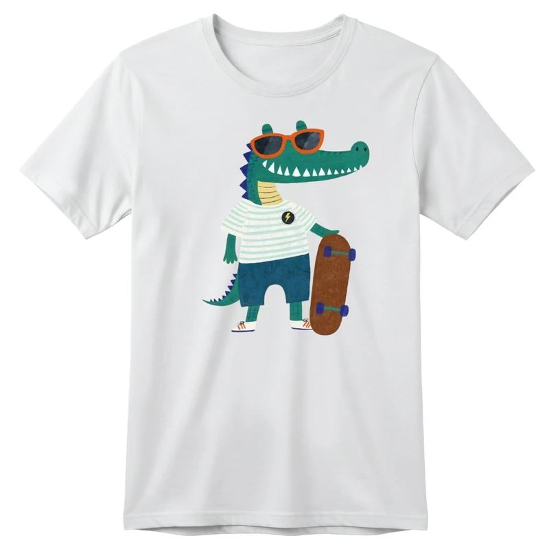 تی‌شرت آستین کوتاه بچگانه مدل تمساح کد p1 