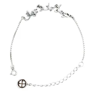 دستبند نقره زنانه طرح تو مرا جان و جهانی