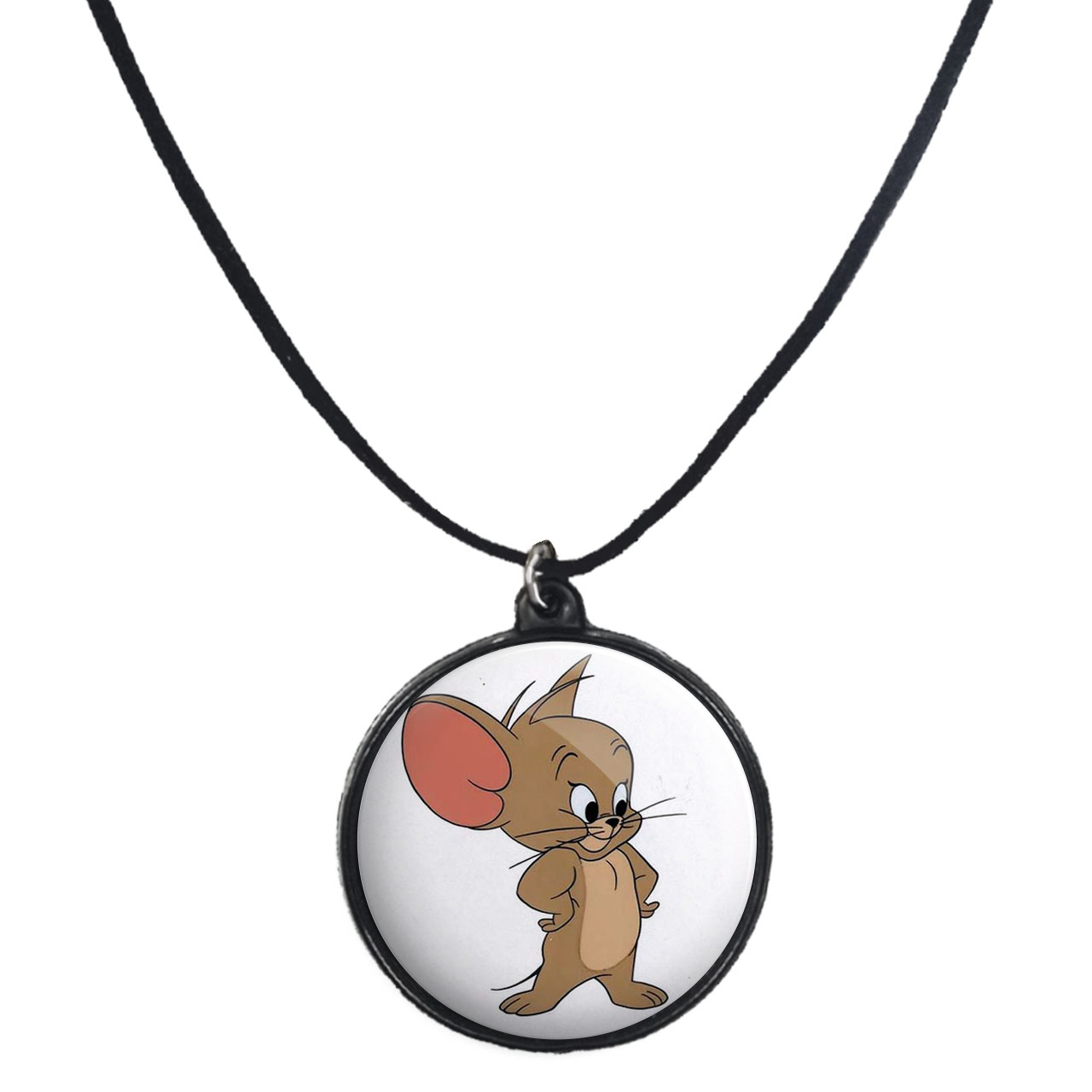 گردنبند پرمانه طرح تام و جری کد pmb.10799 مدل دو طرفه