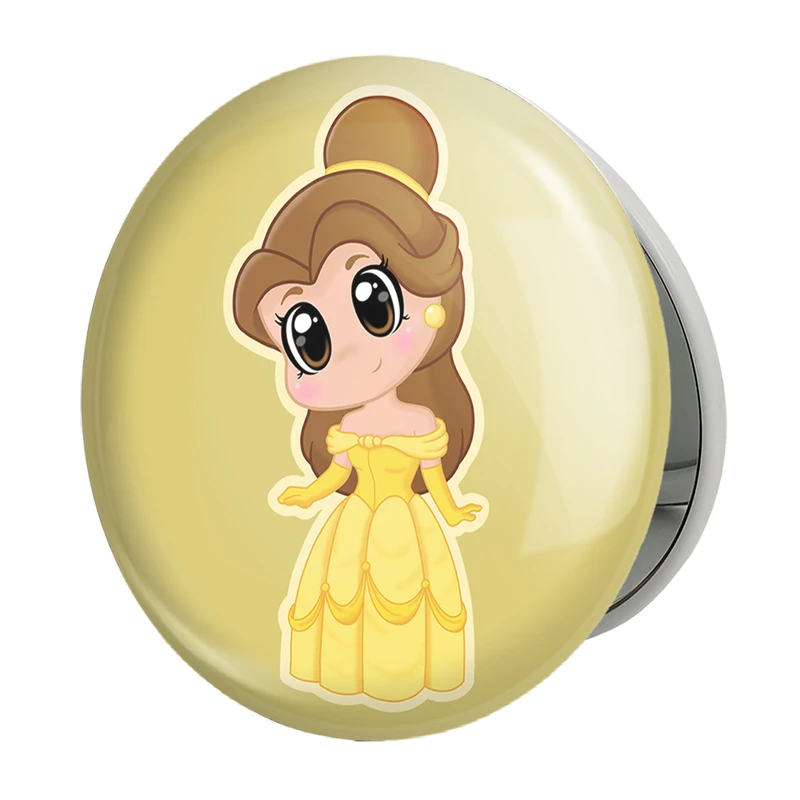 آینه جیبی خندالو طرح انیمیشن دیو  و دلبر Beauty And The Beast مدل تاشو کد 1781 